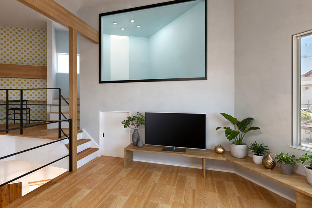 リビングとスキップフロア